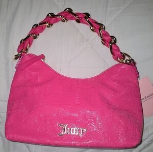 Juicy Couture Enchanted Hobo Hand Bag- Pink Flash
